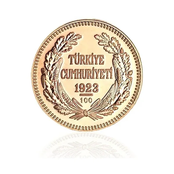 Eski tarihli Ata lira, Türkiye Cumhuriyeti ve 1923 yazılı yüz